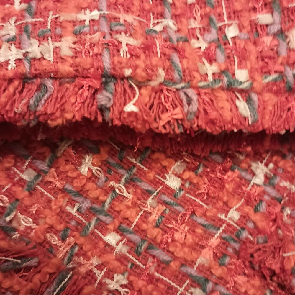 Ann Taylor Size 18 Coral Tweed Lady Jacket Blazer (NWT) - Picture 10 of 16